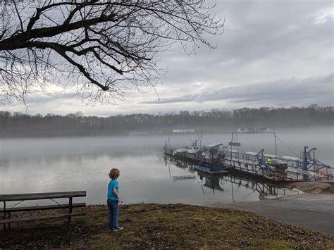 Whites Ferry From The Poolesville Md Side On A Foggy Day