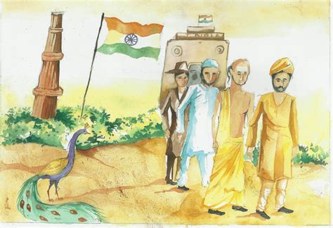 FINE ARTS/DRAWING CLASSES IN SOUTH DELHI How to draw republic day easy for kids.