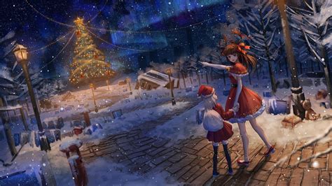 Christmas Tree Anime Wallpapers Wallpaper Cave