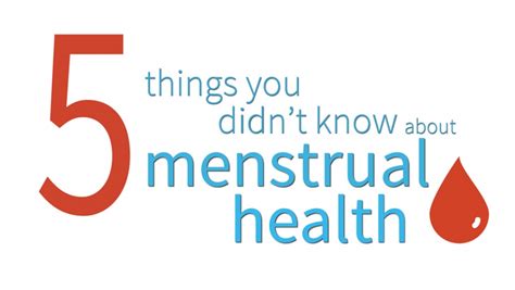 We Compiled A List Of Five Things You Should Know About Menstrual
