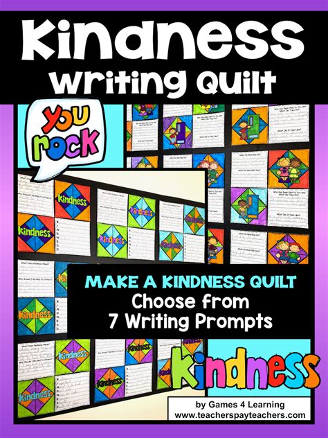We have kindness fun, kindness crafts for sunday school, kindness games for preschoolers and up and other random acts of kindness projects and kindness tools to teach kids to pass on kindness! Kindness Activity: Writing Prompts Quilt for a Bulletin ...