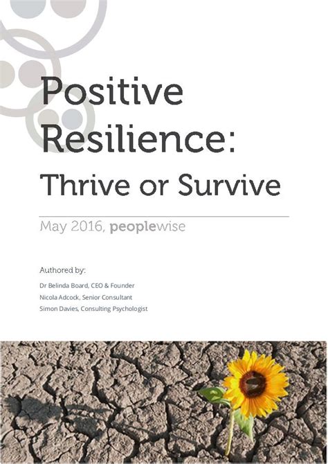 Positive Resilience Thrive Or Survive