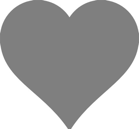 Solid Dark Grey Heart Clip Art At Vector Clip Art Online