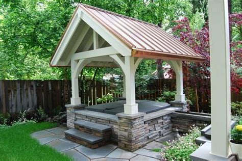 Images gazebo curtains hot tub gazebo gazebo canopy backyard gazebo outdoor curtains canopy outdoor outdoor decor round gazebo waterproof gazebo vidaxl okrągłe zadaszenie ogrodowe z zasłonami 3 5 x 2 7 m zadaszenie ogrodowe będzie doskonałym miejscem na rodzinne spotkania. 25+ Most Clever DIY Hot Tub Gazebo Ideas For a Joyful Winter