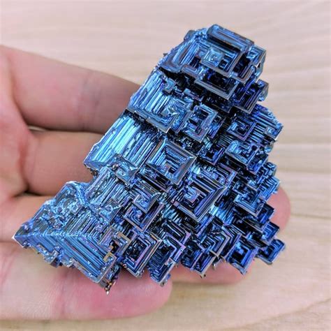 One 1 Xxl Midnight Blue Bismuth Crystal Display Mineral Etsy