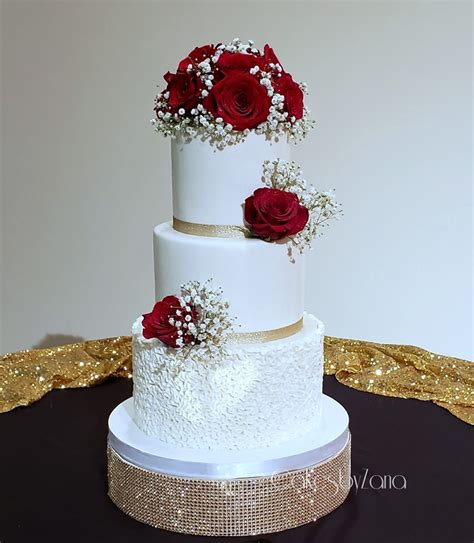 cakes by zana red roses wedding cake