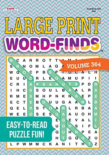 Large Print Word Finds Puzzle Book Word Search Volume 364 Kappa Books