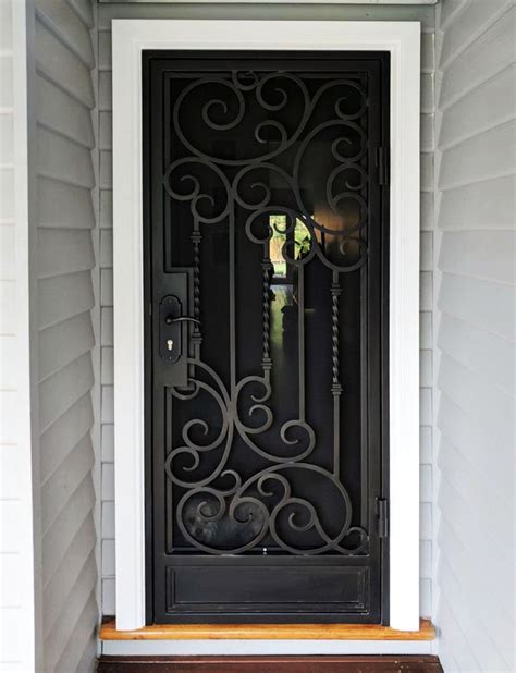 A Unique Wrought Iron Security Entry Door By Adoore Iron Designs Located In Melbourne Aust