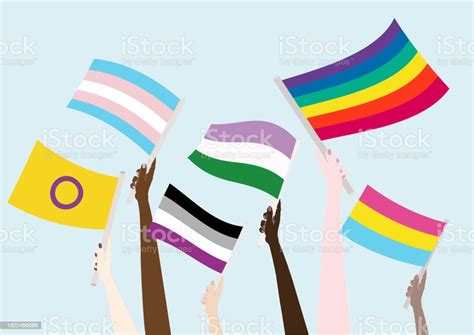 ilustración de banderas lgbtqia mes del orgullo y más vectores libres
