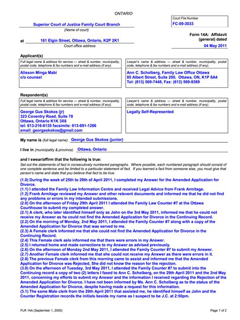 Form 14a Affidavit Example Ontario Fill Out And Sign Online Dochub