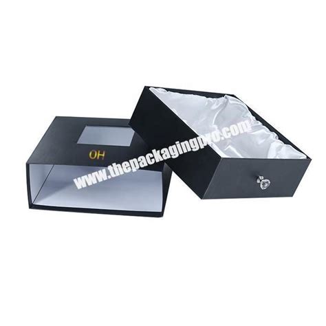 Custom Paper Packaging Hair Extension Box Drawer Gift Box With Satin Insert