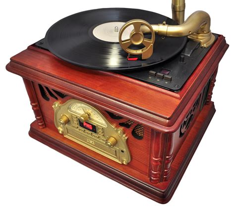 Retro Vintage Classic Style Turntable Phonograph Record Player With