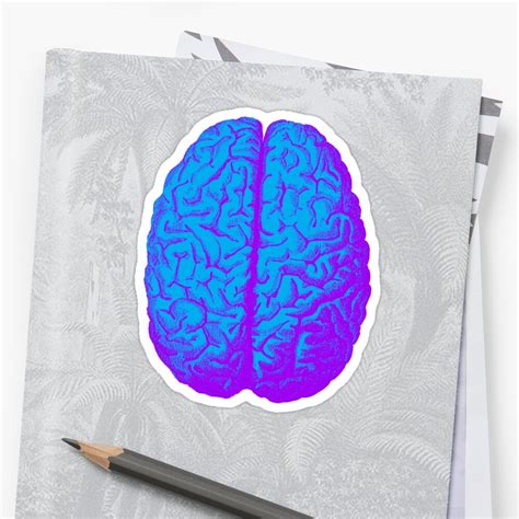 Psychedelic Brain Sticker By Monsterplanet Redbubble