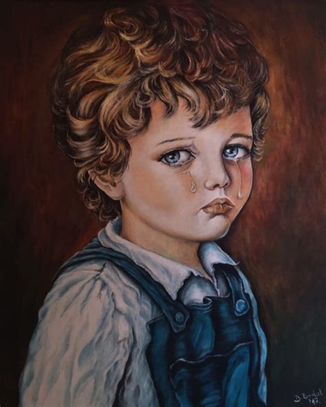 The Crying Boy Oil On Canvas