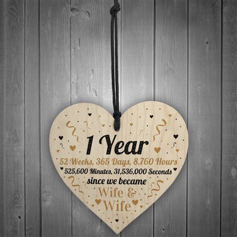 Fun and unique paper present gift ideas your spouse will love. 1st Wedding Anniversary Gift For Wife Heart Same Sex Present