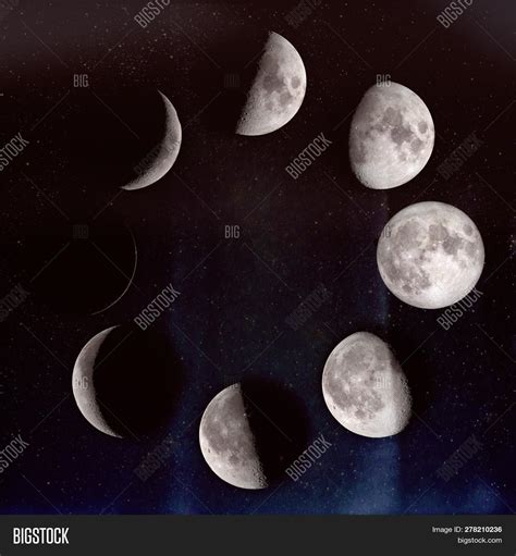 Phases Moon Waxing Image And Photo Free Trial Bigstock