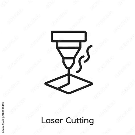 Laser Cutting Icon Vector Cutter Machine Icon Vector Symbol