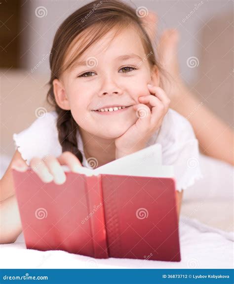 Little Girl Is Reading A Book Stock Photo Image Of Color Reading