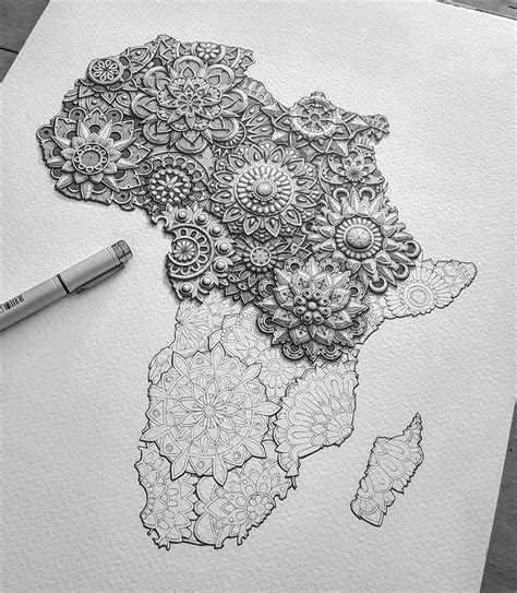 Doodle garden mandala papercut shadowbox template, 3d layered design, diy instant download, machine or hand cut svg, dxf, pdf commercial use. Awesome 3D Mandala Designs by Baz Furnell