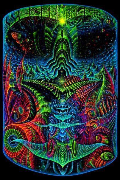 Originpsychedelic Fluorescent Backdrop Print On Fabric Excellent For