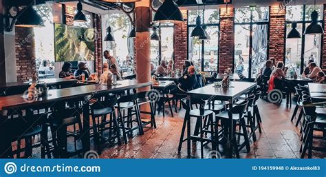 From 4 weeks up to 4 years rental period you can. Frankfurt Am Main, Germany - Juni 11, 2019: Interior Of Cozy German Cafe With High Tables And ...