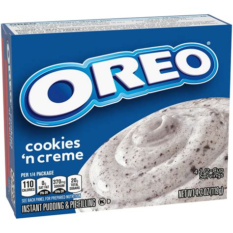 Jell O Oreo Cookies N Creme Instant Pudding Mix 42 Oz Box Walmart