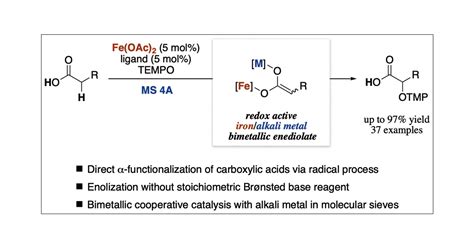 Chemoselective Catalytic α Oxidation of Carboxylic Acids Iron Alkali