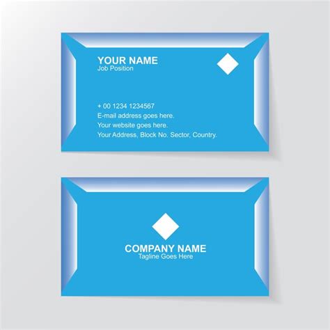 Premium Vector Modern Blue And White Creative Business Card Template