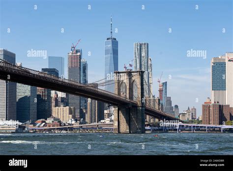 Brooklyn Bridge And Lower Manhattan Skyline Stock Photo Alamy