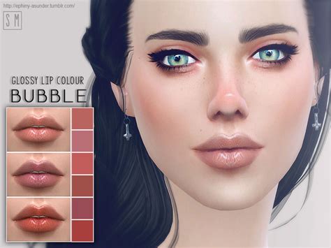 The Sims Resource Bubble Glossy Lip Colour