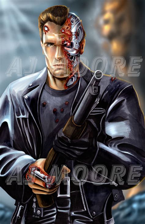 T 800 Terminator By Aj Moore By Gudfit On Deviantart