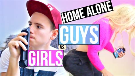 Guys Vs Girls Being Home Alone Youtube