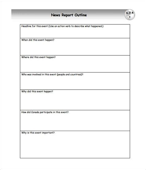 This is a set of 16 book report templates with writing prompts and thought questions. 10+ Report Outline Templates - PDF, Google DOC , Apple ...