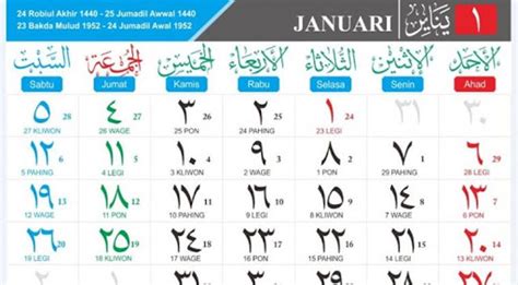Detail Contoh Kalender Hijriyah Koleksi Nomer 45