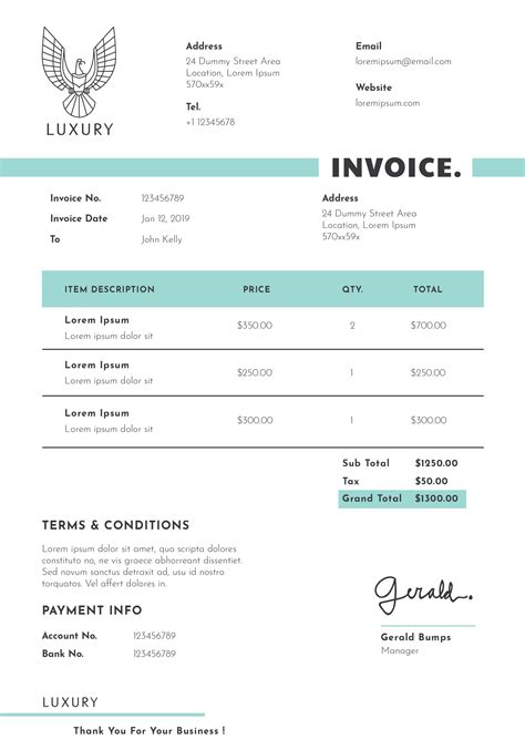 Invoice Template Examples Invoice Template Ideas Vrogue