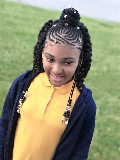 For school, you can choose barrettes we hope that you have found the best ghana braids hairstyles for kids to try out. Pin by 👑Raven🌺 __ on Tribal Braids | Kids braided ...