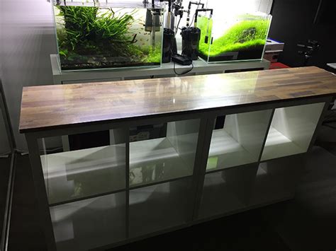 Aquarium in a book shelf in a home office. Ikea kallax as an aquarium stand? | UK Aquatic Plant Society
