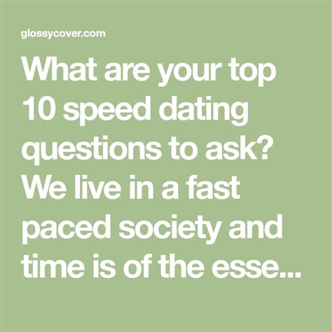 Speed dating refers to the. Here are Top 10 Speed Dating Questions to Ask | This or ...