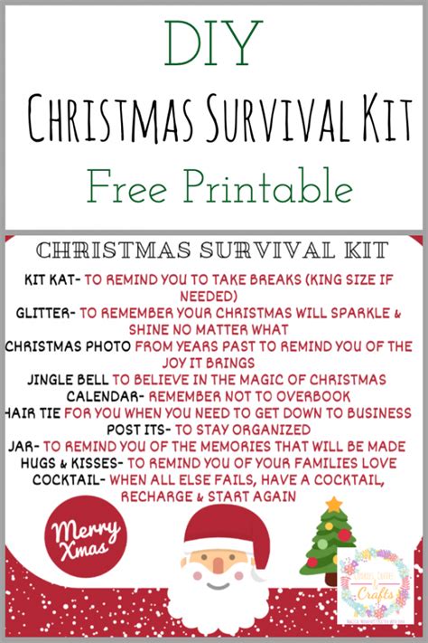 Diy Christmas Survival Kit With Printable Simply Crafty Life