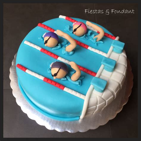 Swim Cake By Fiestas Fondant Swimming Cake Cake Pool Cake