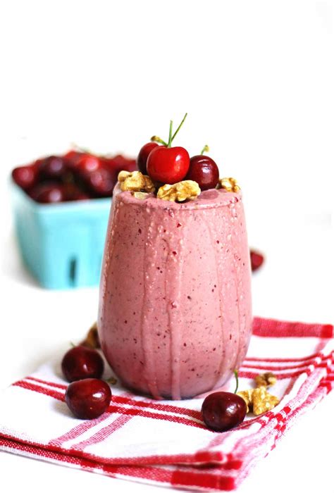 Cherry Smoothie Recipe With Yogurt And Walnuts Rhubarbarians