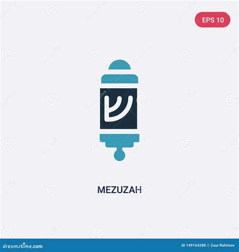 Two Color Mezuzah Vector Icon From Religion Concept Isolated Blue
