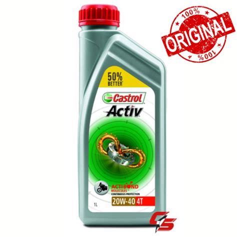 These castrol motor are powered by an alternating current, which is advantageous for many everyday and industrial applications when compared to these castrol motor often have two main parts with an outer cover known as a stator that produces electricity using coils that create a rotating magnetic field. Castrol ACTIV 4T 20W-40 1LITER+50% BETTER ORIGINAL MINYAK ...