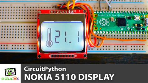 Raspberry Pi Pico Nokia Pcd Display Tutorial Using Circuitpython Youtube