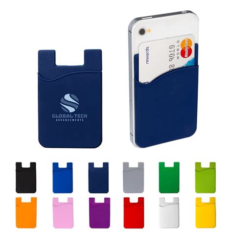 Silicone Cellphone Pocket Card Holder With Adhesive