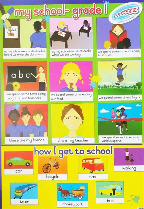 My School Grade 1 Laminated Poster 680mm X 480mm Educational Toys
