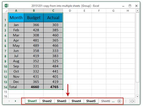 Copy Data Across Multiple Worksheets Excel