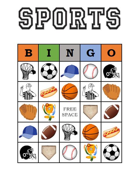 If you need 10 cards or 1,000 bingo cards, bingo baker is the only app that can handle it. Sports Bingo 30 Printable Sports Baseball Football Soccer ...