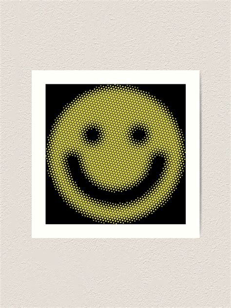 Smiley Face Art Print For Sale By Samutees Redbubble