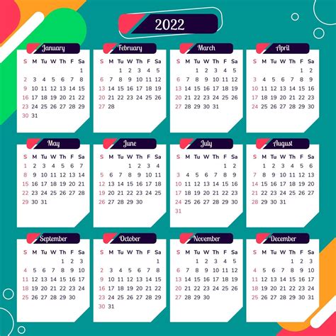Famous Kalender 2022 Vector References Kelompok Belajar